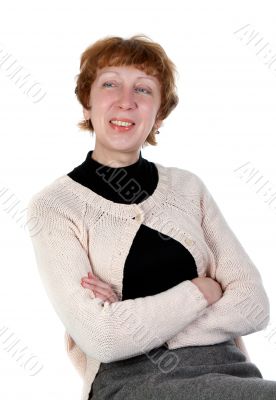 portrait of a smiling middle-aged woman