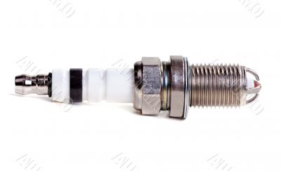 Spark plug isolated on white background with clipping path