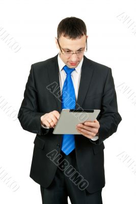 Businessman with tablet computer