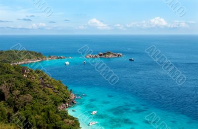 Landscape in the tropical bay
