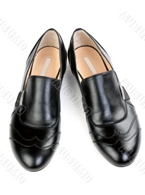 a pair of stylish classic black shoes