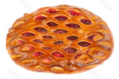 A delicious cake filled with red