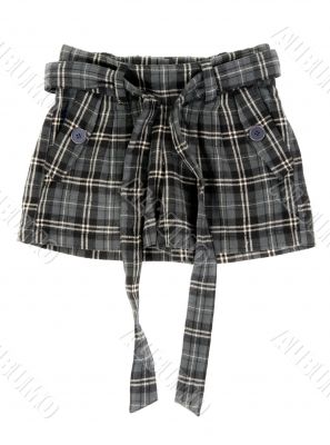 Grey plaid skirt