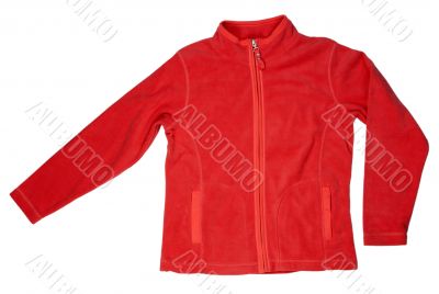 Red fleece jacket
