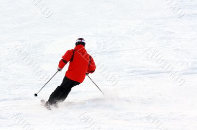 Man skiing