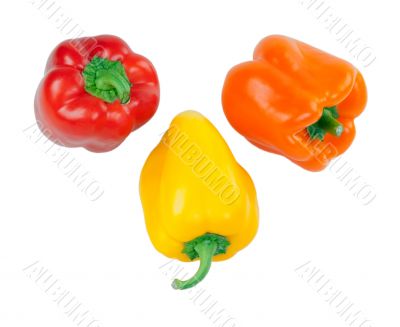 three Bulgarian pepper