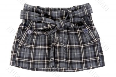 Grey plaid skirt