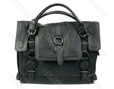 Black women`s leather bag