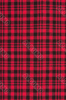 The red checkered cloth background
