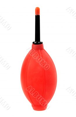 Pump for blowing dust from photographic equipment