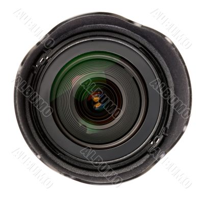 Black lens with a hood