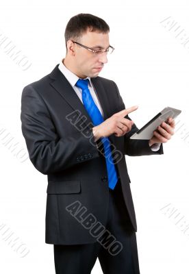 Businessman with tablet computer