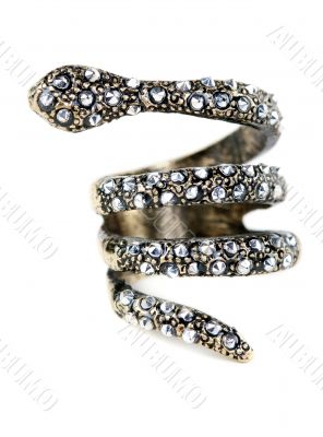 A ring with stones in the form of a snake
