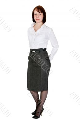 Portrait of business lady in the studio