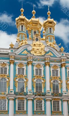 Catherine Palace in czar village of St Petersburg, Russia