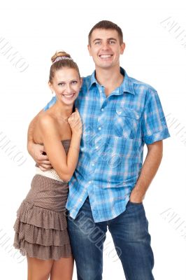 Loving couple embracing