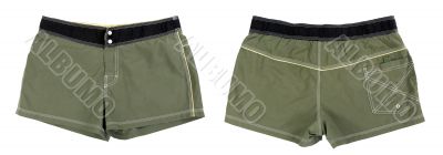 Collage men`s briefs khaki shorts