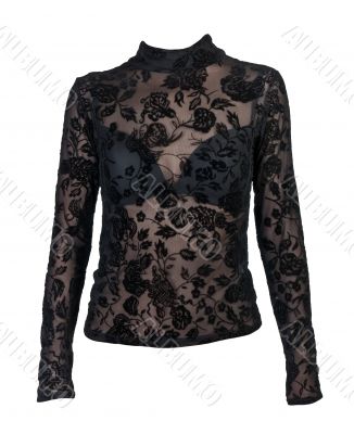 erotic black women`s blouse