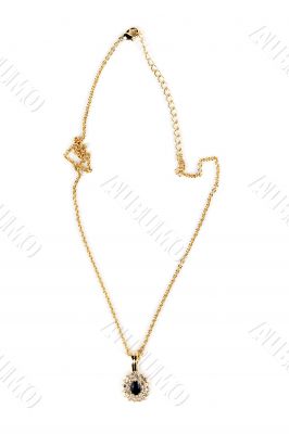 Pendant on golden chain