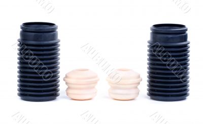 Set of protective covers for shock absorbers.