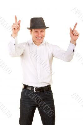 Stylish man in gray hat
