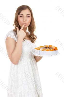 Young pretty girl with a cakes Young pretty girl with a cakes