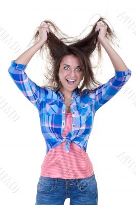 happy crazy excited woman happy crazy excited woman