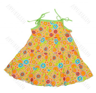 colored children`s summer dress colored children`s summer dress