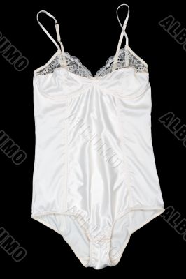 white satin kombidress