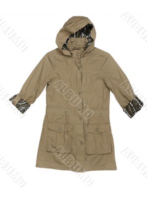 Fashionable women`s jacket with a hood