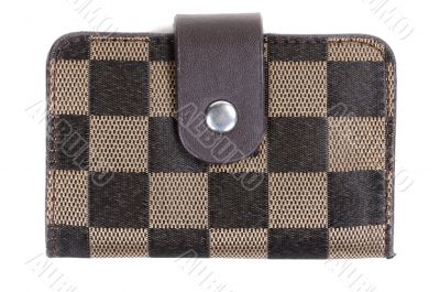 Brown plaid purse in retro style