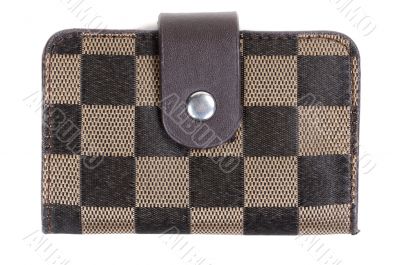 Brown plaid purse in retro style Brown plaid purse in retro style