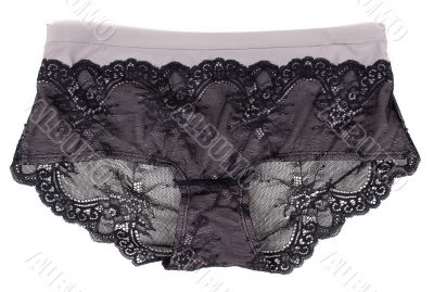 Front view of simple white women`s panties