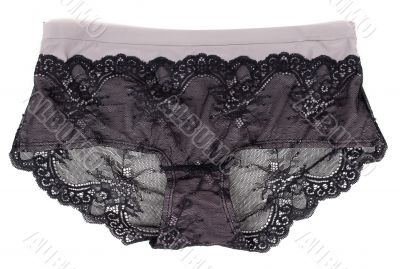 Front view of simple white women`s panties Front view of simple white women`s panties