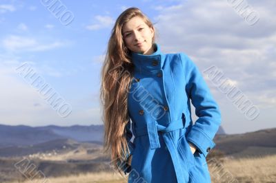Girl in a blue coat Girl in a blue coat