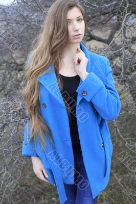 Girl in a blue coat Girl in a blue coat