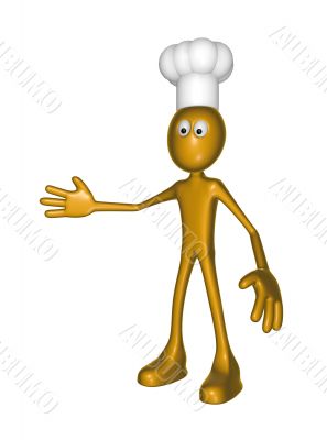 cartoon guy with cook hat