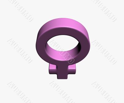 Female Symbols isolated on white