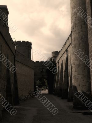 gloomy castle walls. gloomy castle walls.