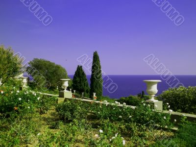 garden overlooking the sea.