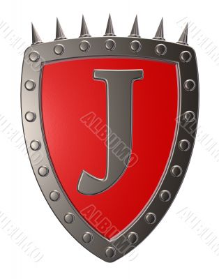 shield with letter j