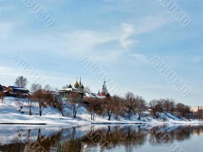 Rural landscape with church