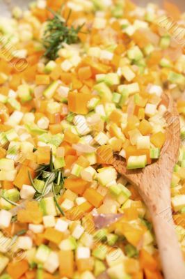 Chopped vegetables