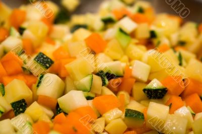 Chopped vegetables