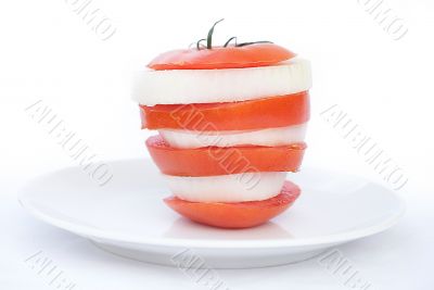 Fresh Sliced Tomato and Onion