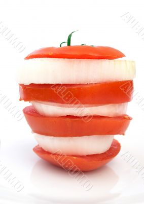 Fresh Sliced Tomato and Onion
