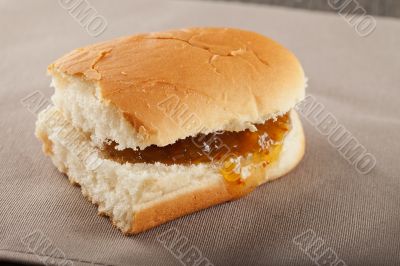 Sandwich with jam