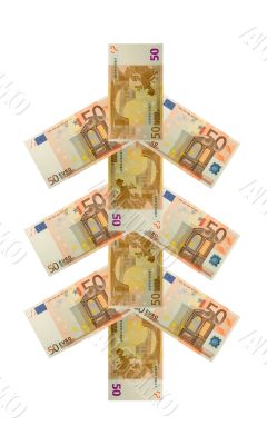 Christmas tree fifty euro banknote Christmas tree fifty euro banknote