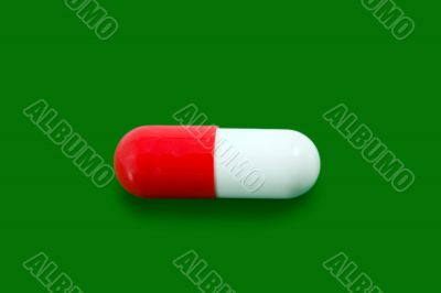 red pill capsule isolated