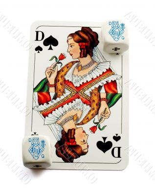 Queen of spade playing card
